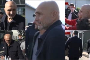 只待官宣！斯帕莱蒂抵达尤文总部，受到球迷欢迎并签名合影留念