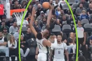 超硬！阿德巴约突然飞身隔扣文班热火替补席疯狂了！