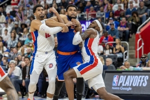 本赛季篮下防守命中率榜：活塞52.2%高居榜首 森林狼魔术分居2、3